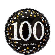 100th Birthday Balloon 18in - Sparkling Celebration