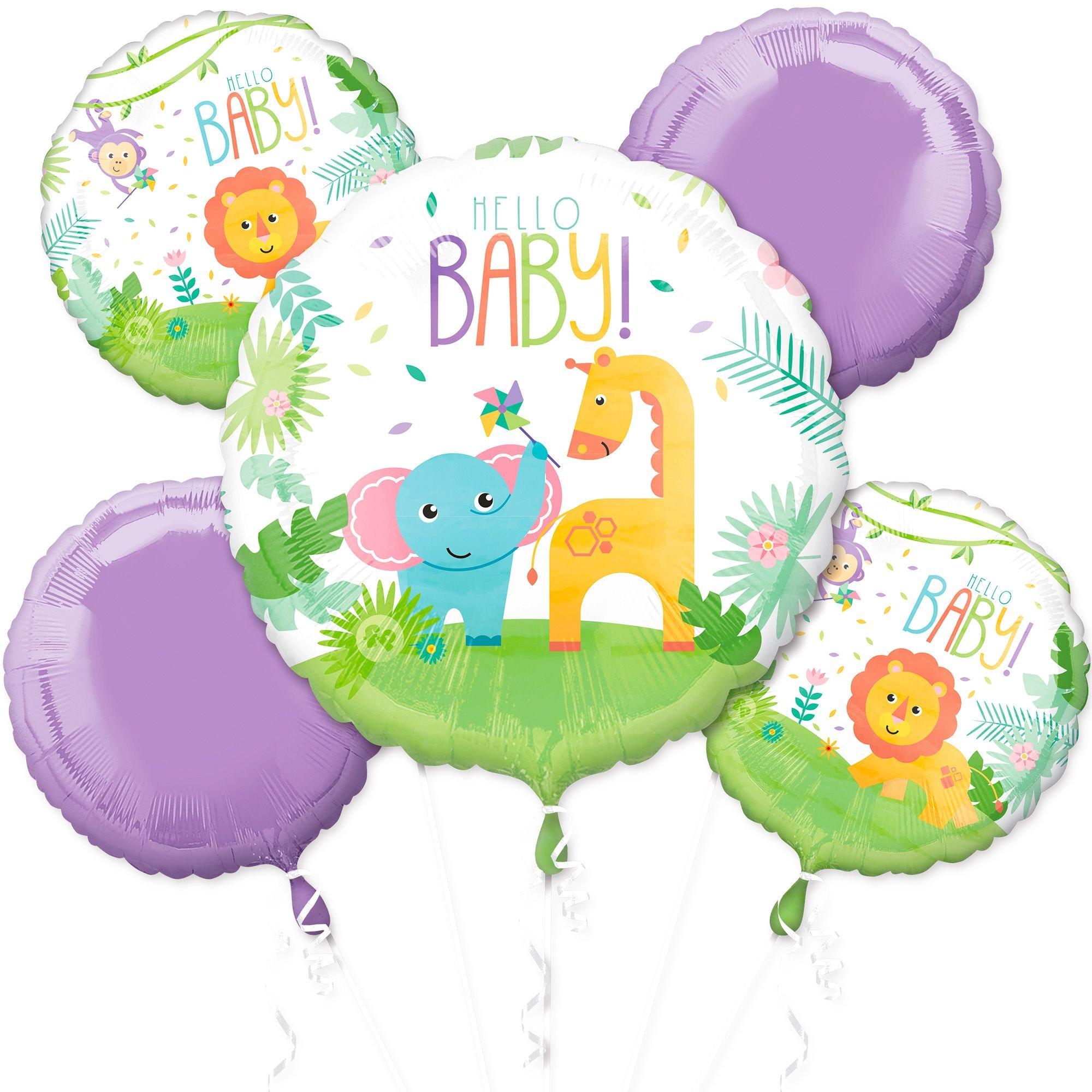 Ballon Baby Shower Hello Girl 45 cm air ou hélium
