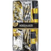 Black, Gold & Silver New Year's Eve Party Horns & Blowouts 50pc