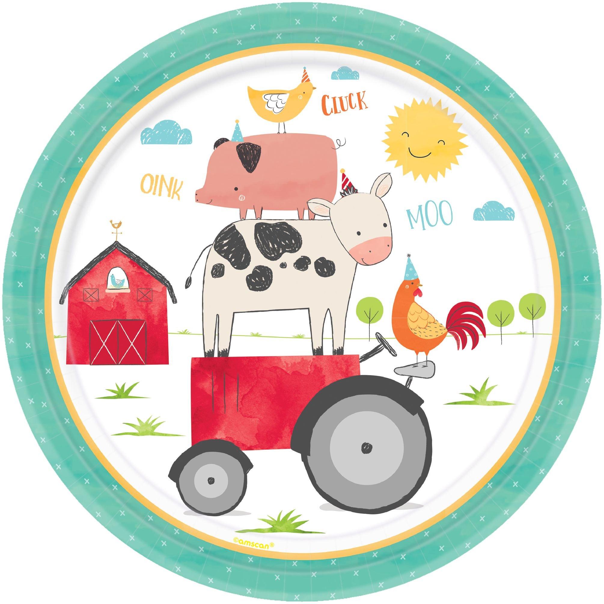 Friendly Farm Dinner Plates 18ct