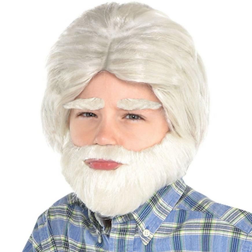 100th Day of School Grandpa Facial Hair Set 3pc | Party City
