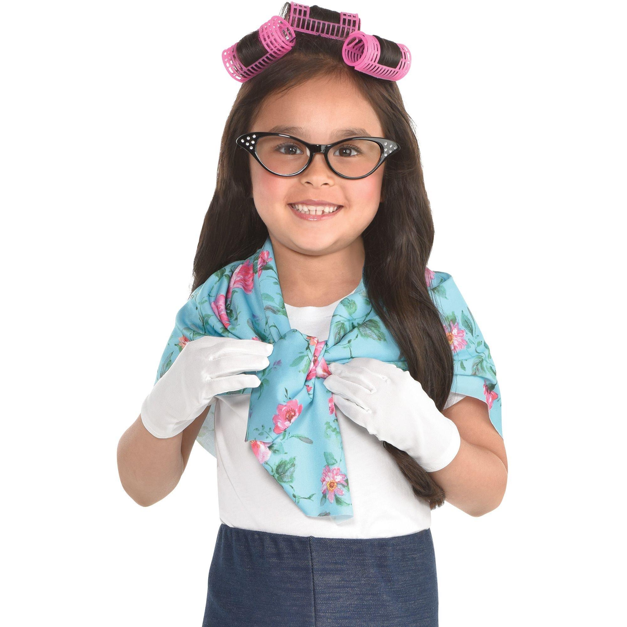 Girls 100th Day of School Grandma Costume Accessory Kit