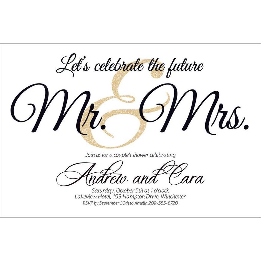 Custom Future Mr. & Mrs. Invitations
