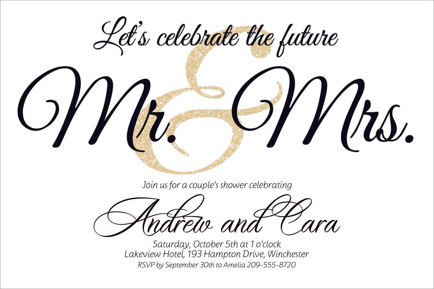 Custom Future Mr. & Mrs. Invitations