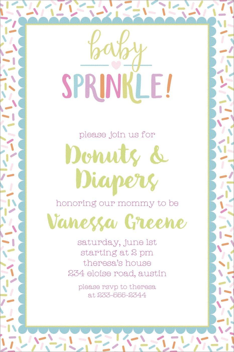 Custom Baby Sprinkle Invitations