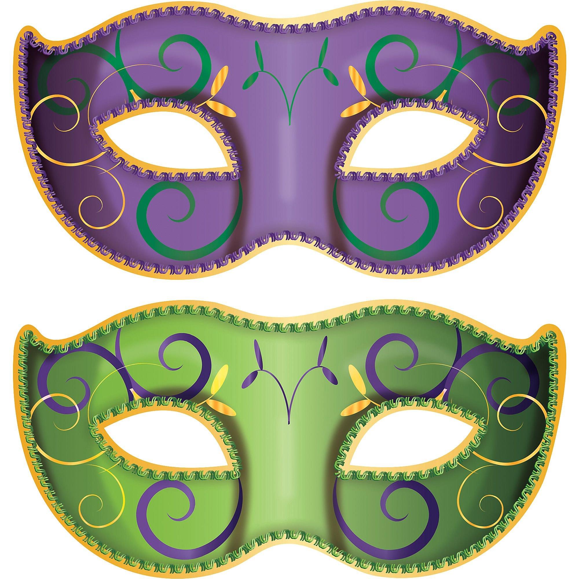 Masquerade Mask Mardi Gras Cutouts 2ct