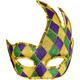 Glitter Harlequin Mardi Gras Party Masquerade Mask