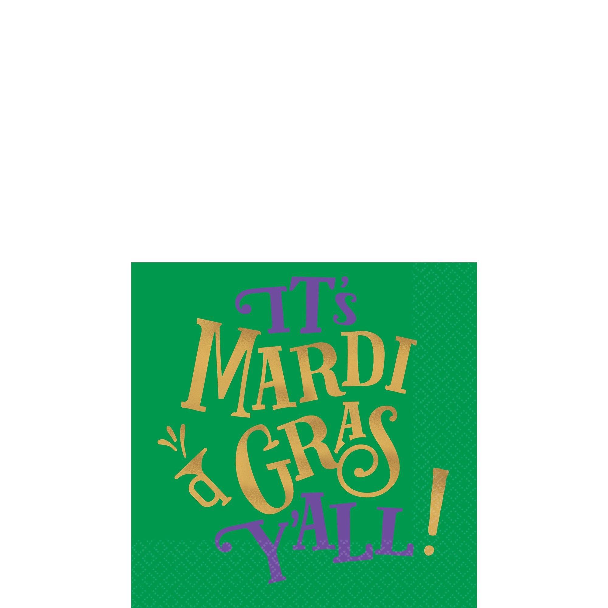 Good Times Mardi Gras Beverage Napkins 16ct