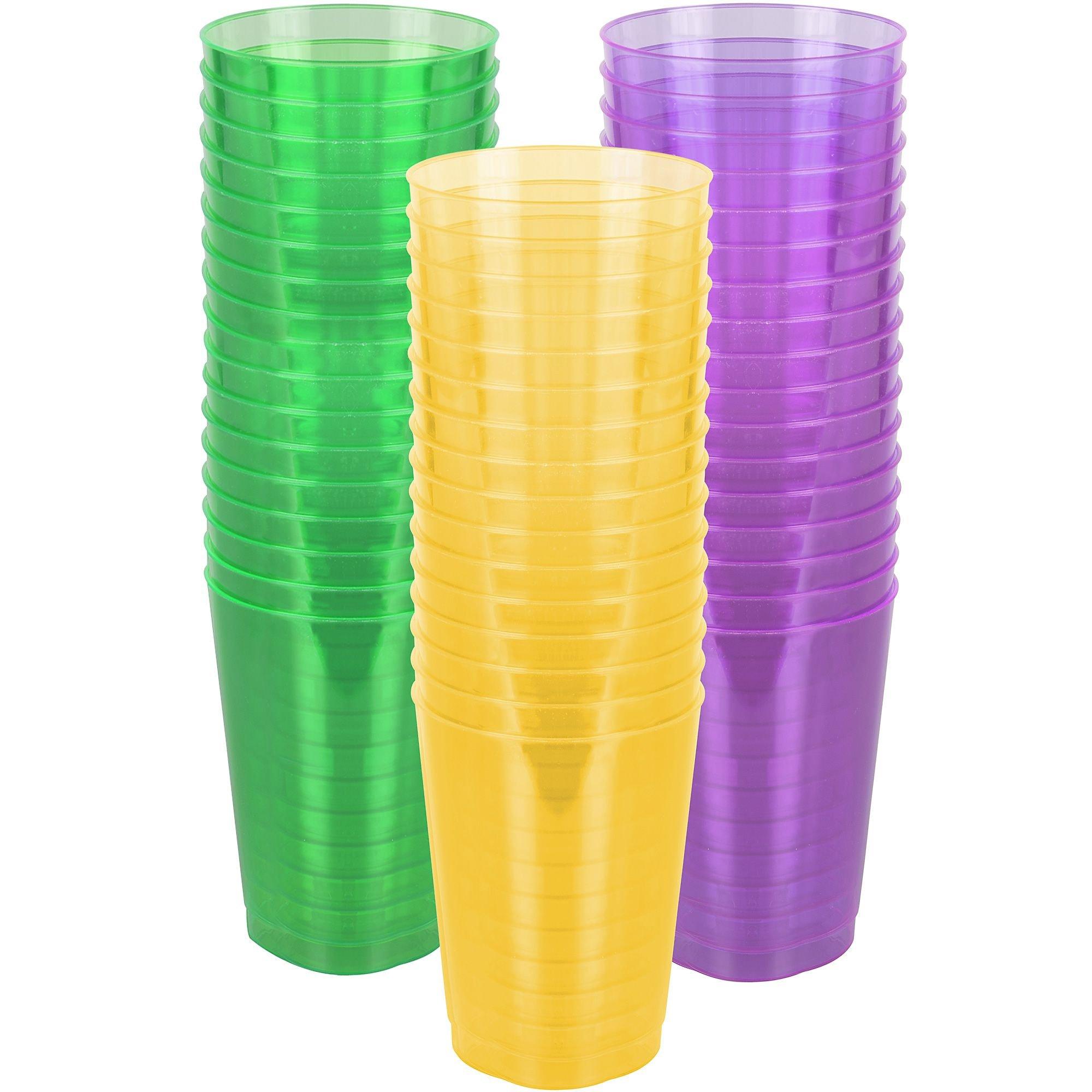 Mardi Gras Plastic Cups 50ct