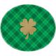 St. Patrick's Day Plaid Oval Plates 18ct