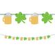 Metallic St. Patrick's Day Beer and Shamrocks Banner