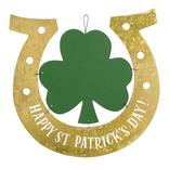 St. Patrick's Day Shamrock and Horseshoe Sign