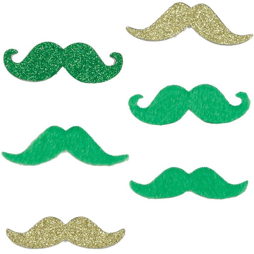 Green & Gold St. Patrick's Day Moustaches 6ct