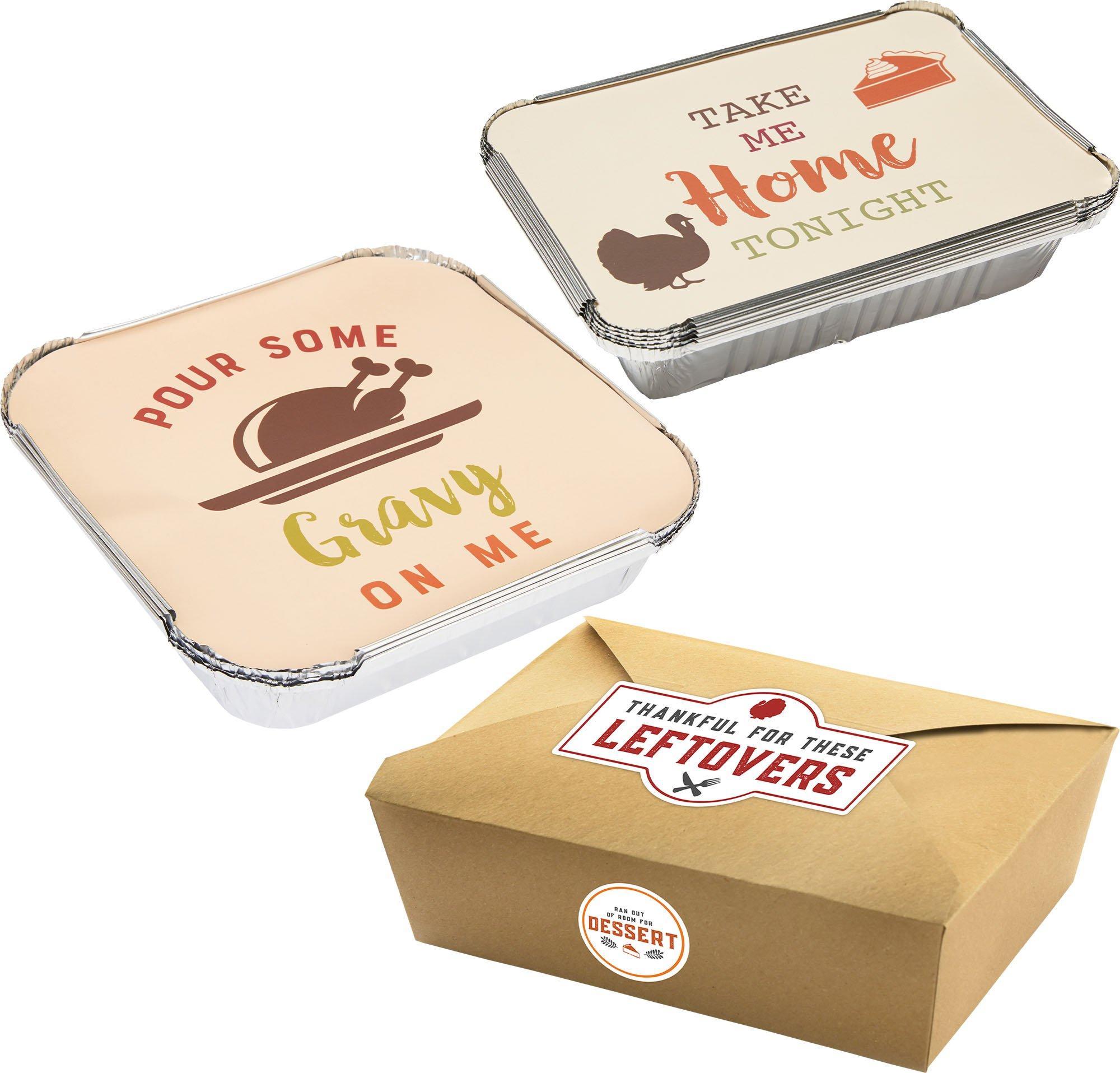 Thanksgiving Aluminum To-Go 5 x 7.5 Containers with Board Lids | Party City