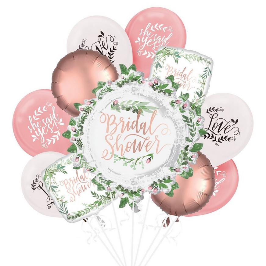 Metallic Floral Greenery Wedding Balloon Kit