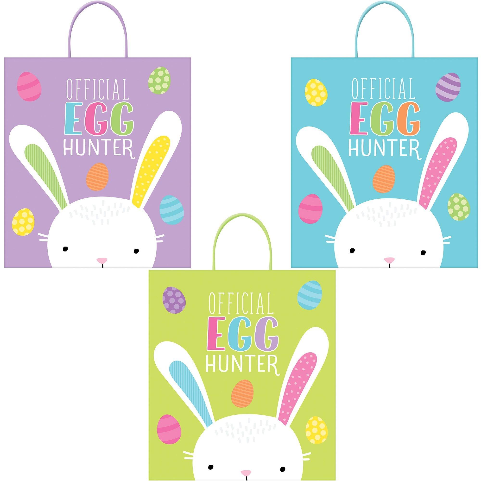 6 Pack Easter Tote Bags With Handles, Non-woven Reusable Gift Bag Bunny  Easter Egg Hunt Party Treat Bag Waterproof Reusable Goodie Bag For Holiday  Fav