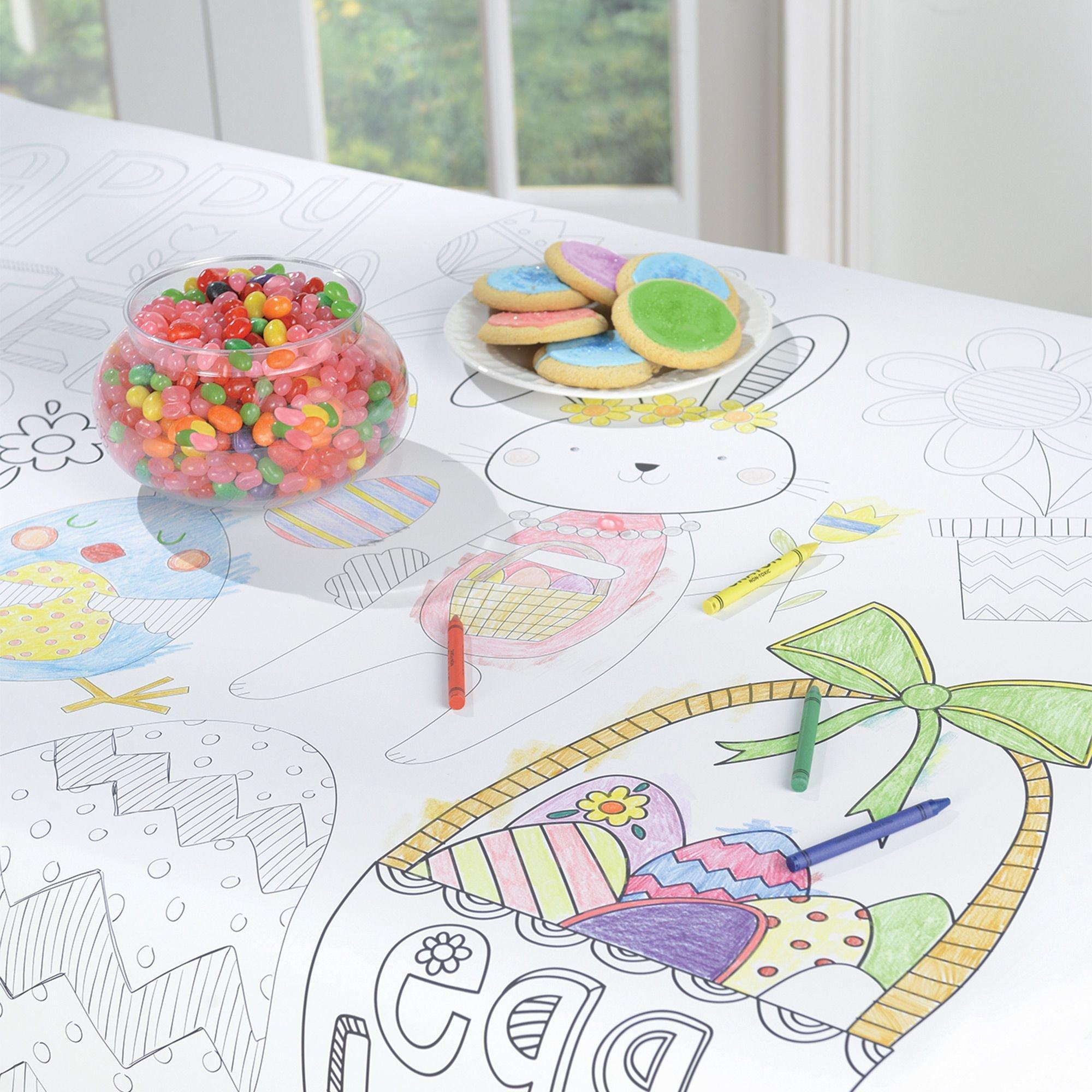  HURSROOR 2 pcs Coloring Tablecloths with Cute