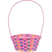 Small Pink Easter Basket 7 3/4in x 3 1/2in