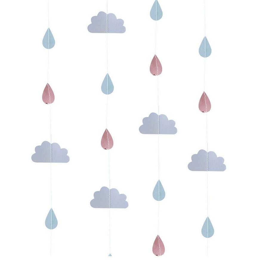 Ginger Ray Metallic Rose Gold Cloud and Raindrop Banners
