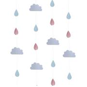 Ginger Ray Metallic Rose Gold Cloud and Raindrop Banners