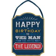 Happy Birthday Classic Cardboard Hanging Sign, 10.5in x 14in