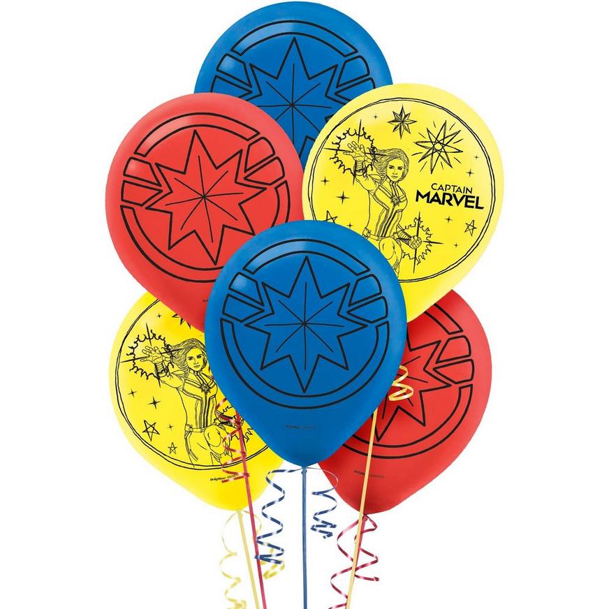 6ct, Captain Marvel Balloons