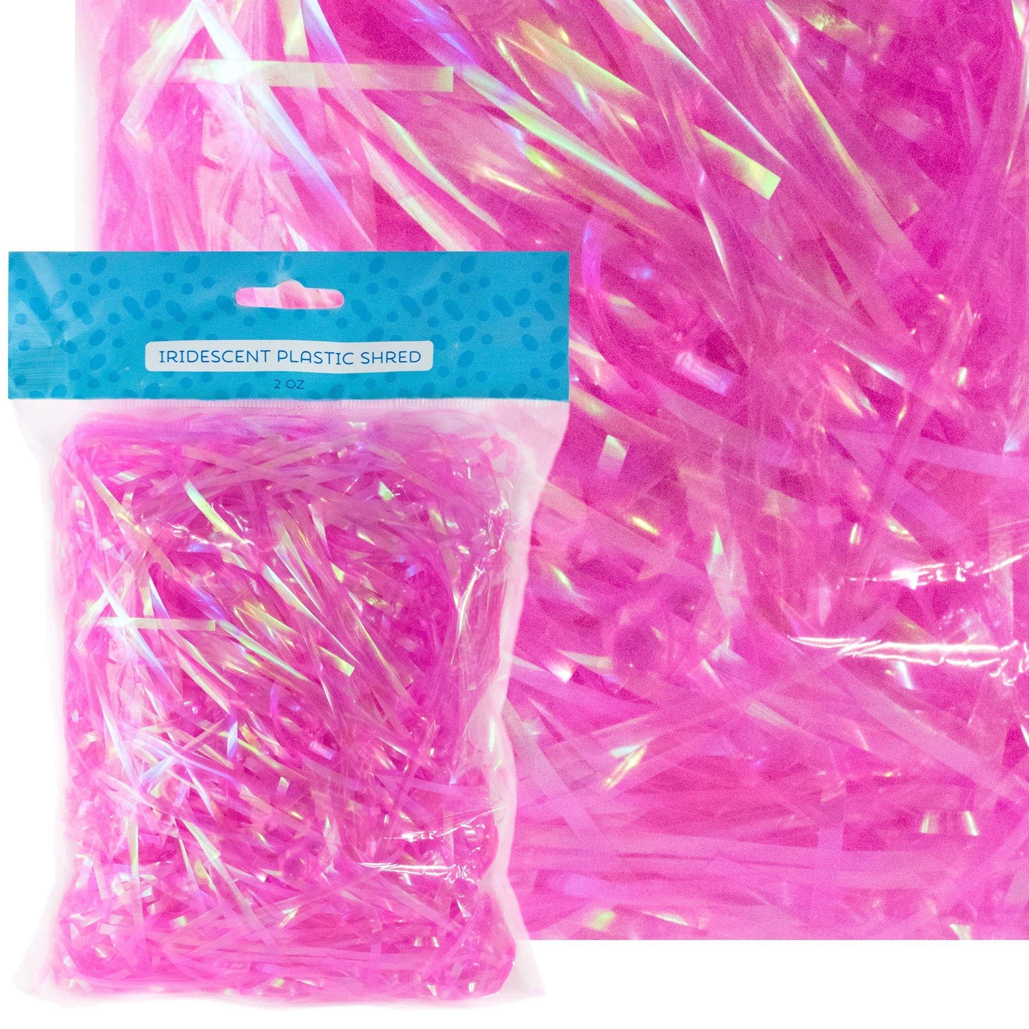 Ways to Celebrate Plastic Easter Grass Plastic 3 Bags Green Iridescent 1.25  oz