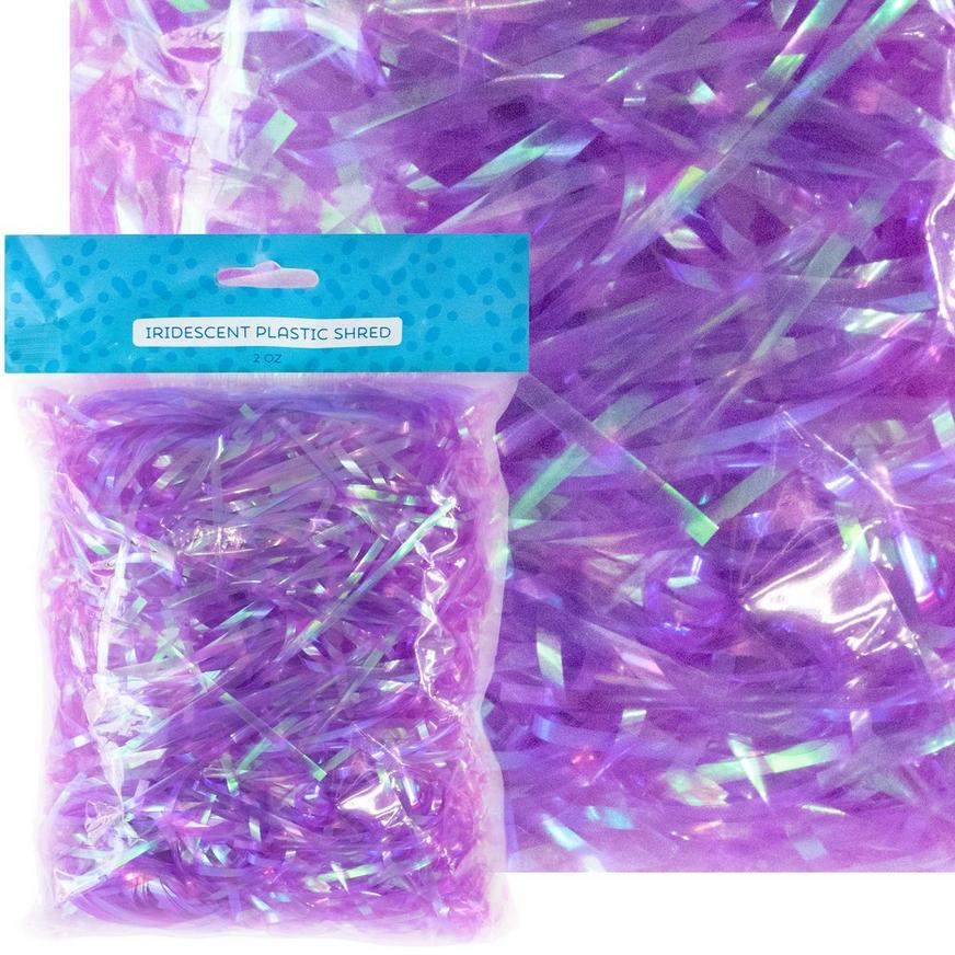Iridescent Purple Plastic Easter Grass