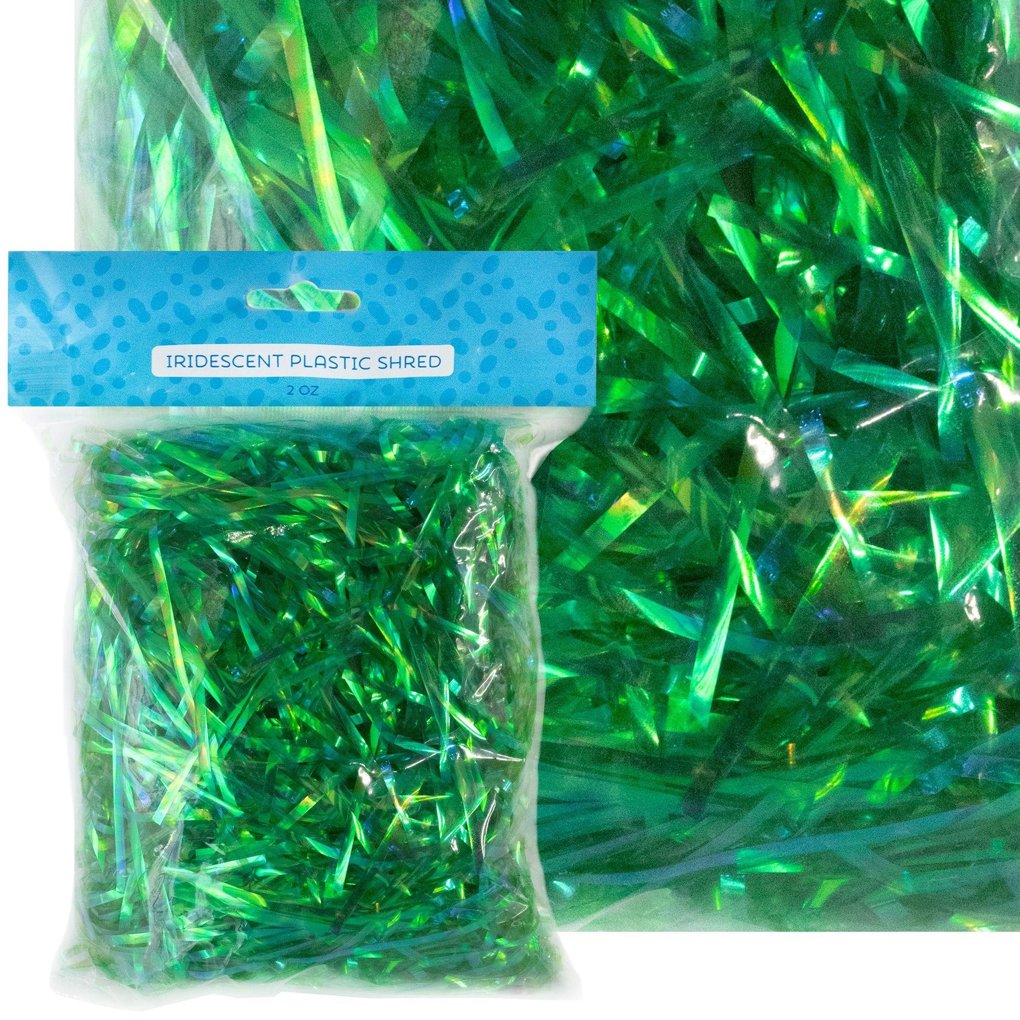 Iridescent Green Plastic Easter Grass 2oz Party City