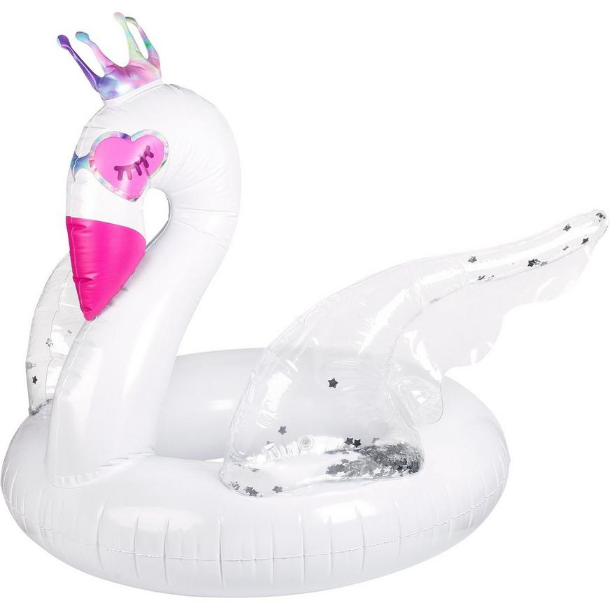 Swan Confetti Pool Float