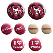 San Francisco 49ers Buttons 8ct