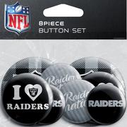 Las Vegas Raiders Buttons, 8ct