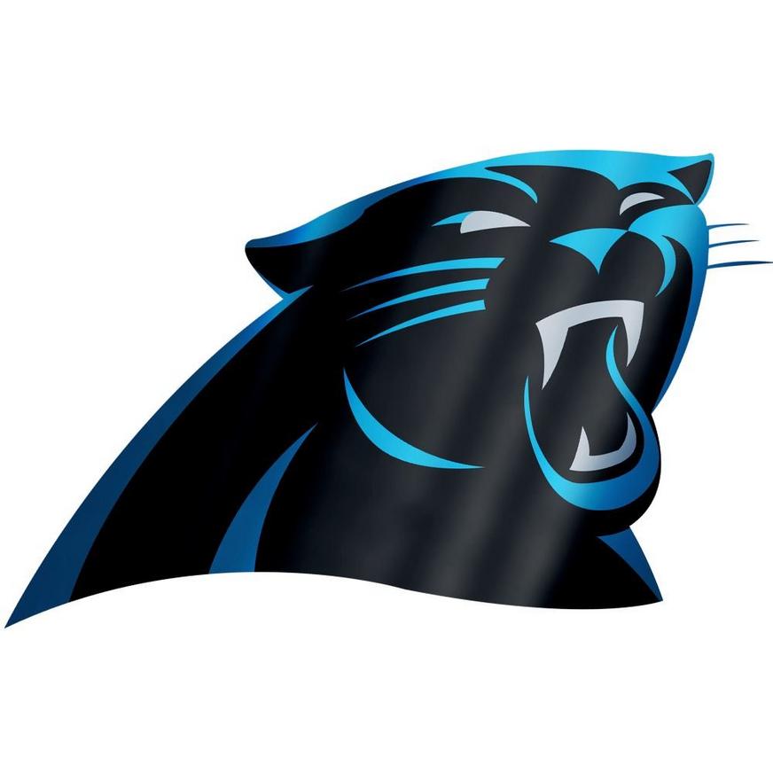 Set of 4 Pieces 5'' Longer Side Carolina City Panther Football Logo Die-Cut Decal Sticker 