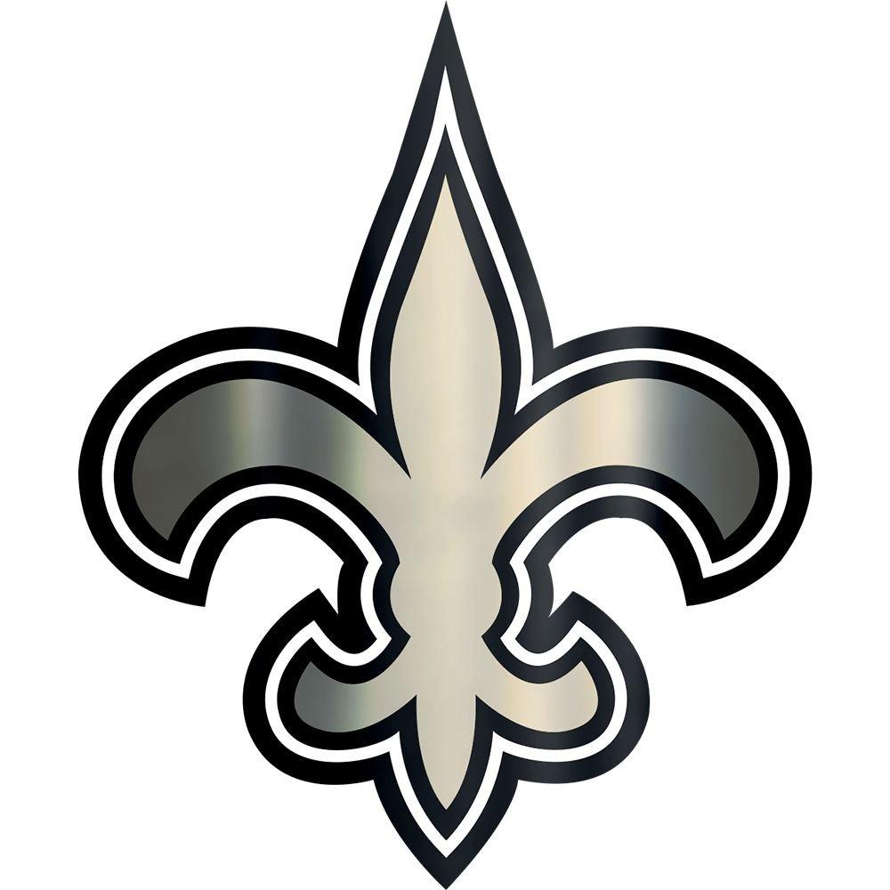 Metallic New Orleans Saints Sticker 5 1/2in x 7 3/4in | Party City