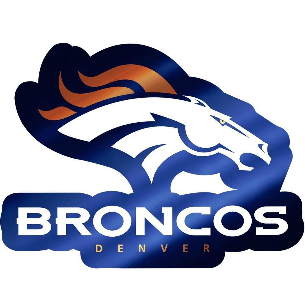 Metallic Denver Broncos Sticker 5 1/2in x 7 3/4in | Party City