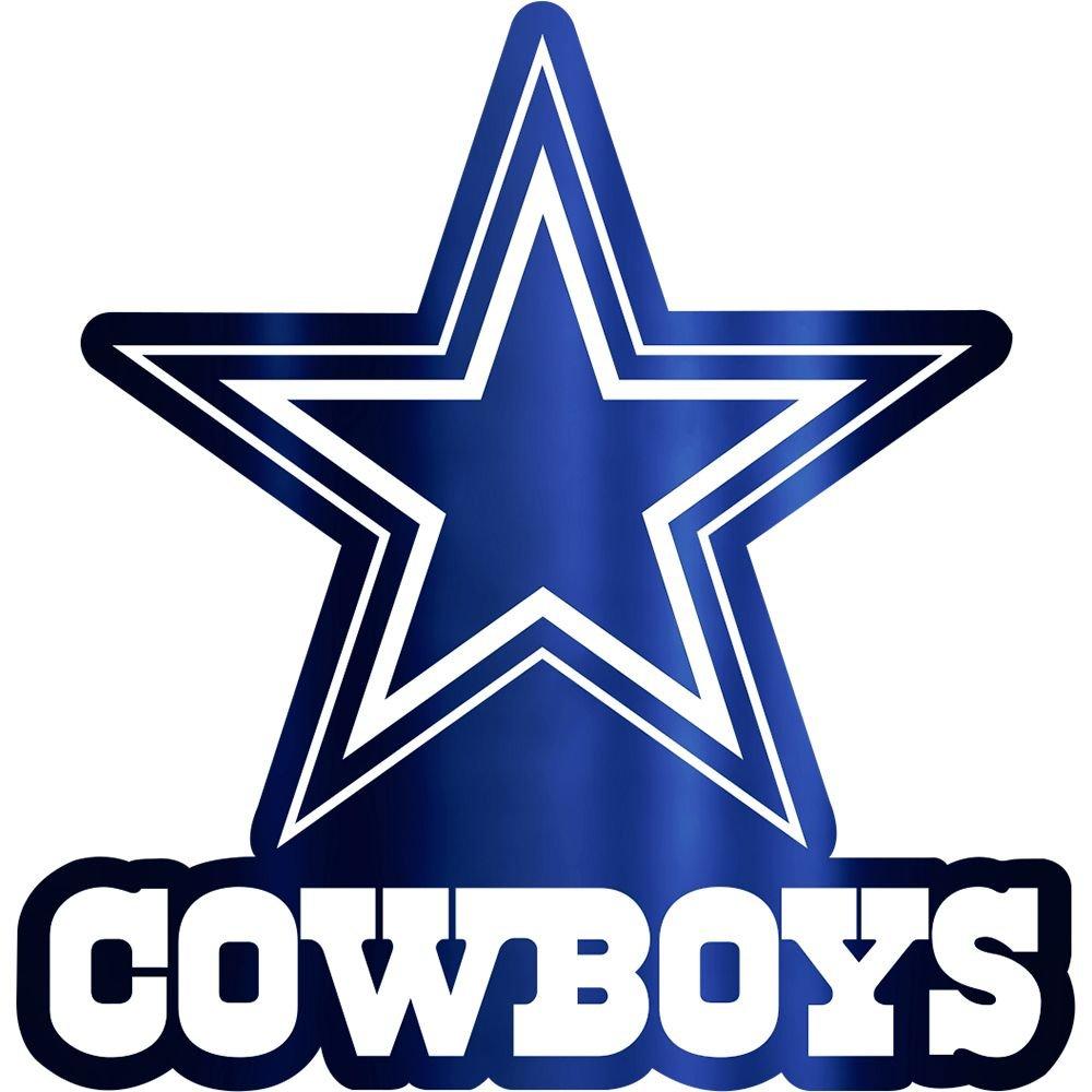 Metallic Dallas Cowboys Sticker 5 1/2in x 7 3/4in | Party City