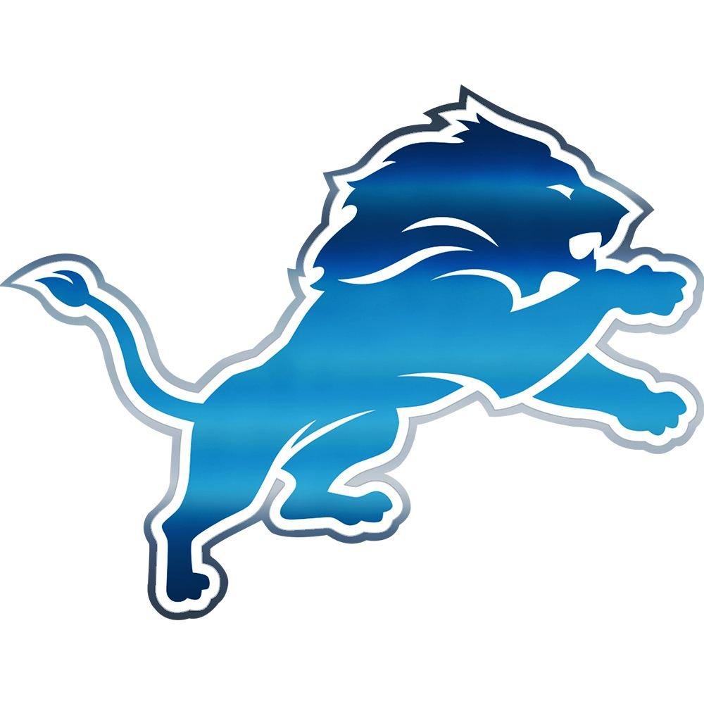 Metallic Detroit Lions Sticker 5 1/2in x 7 3/4in | Party City