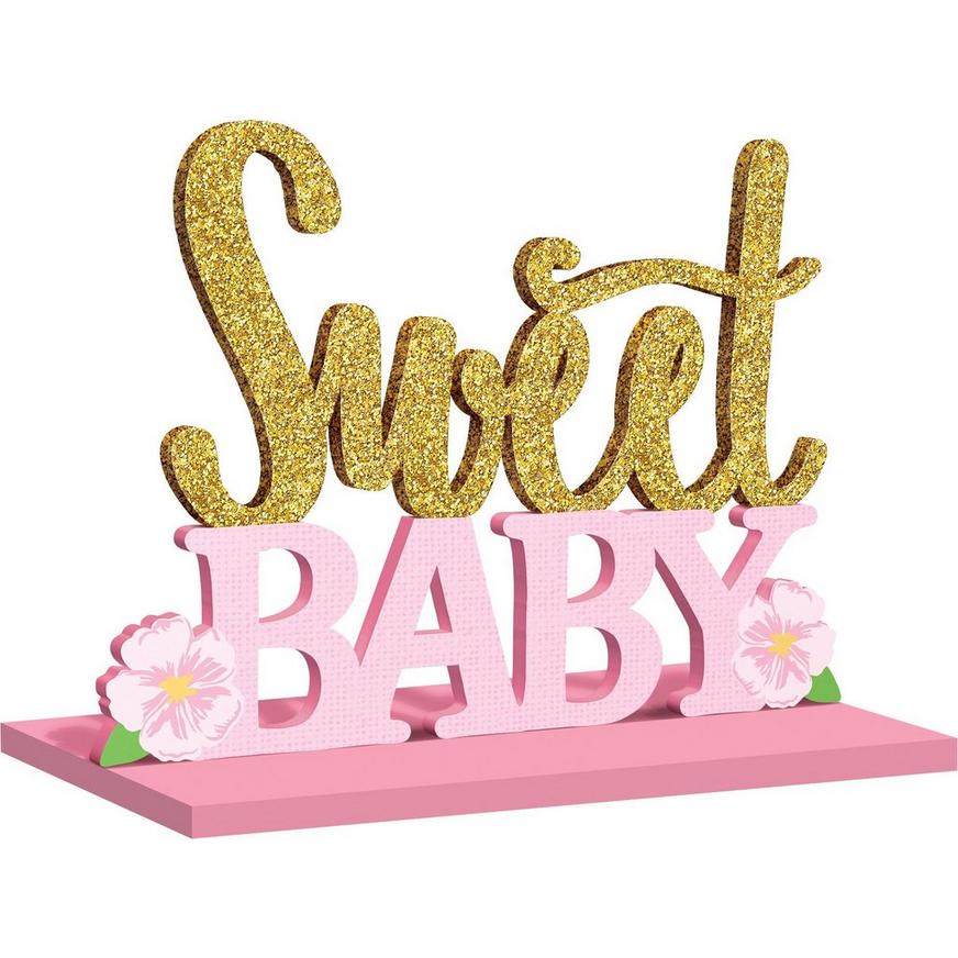 Glitter Sweet Baby Table Sign