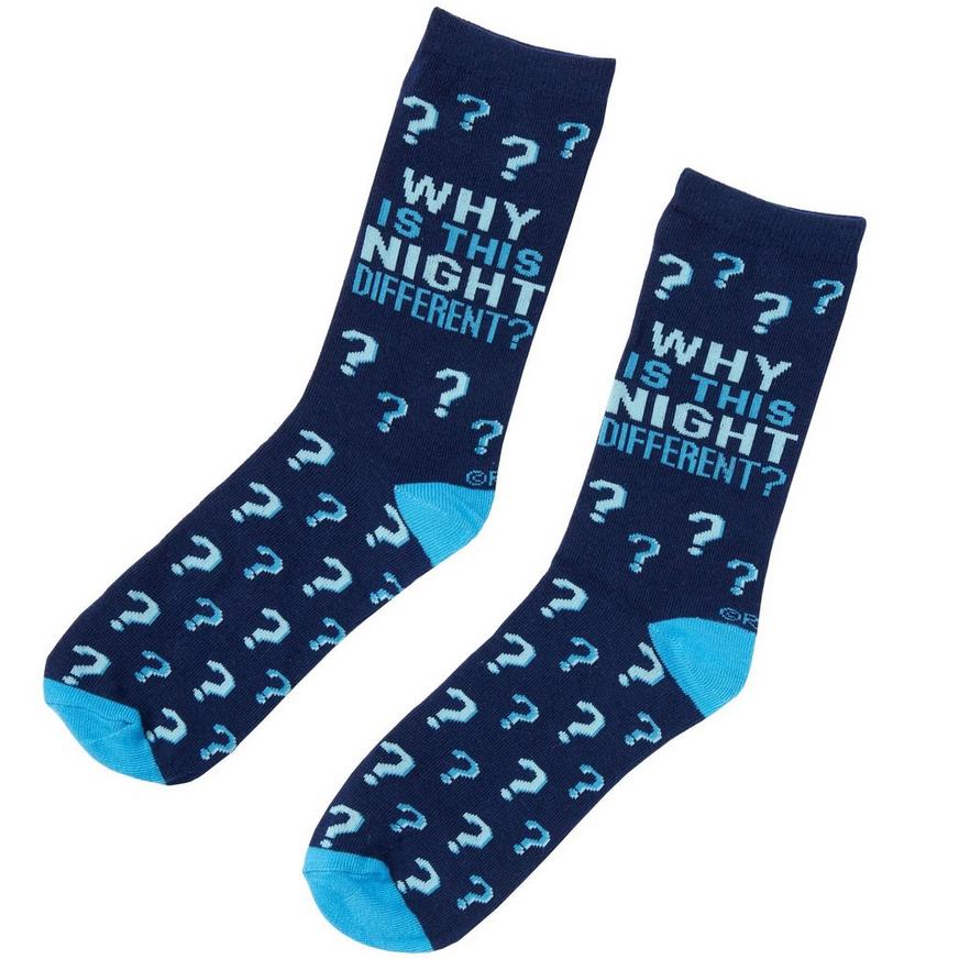 Adult Why Is This Night Different Passover Crew Socks