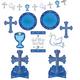 Blue First Communion Decorating Kit 10pc