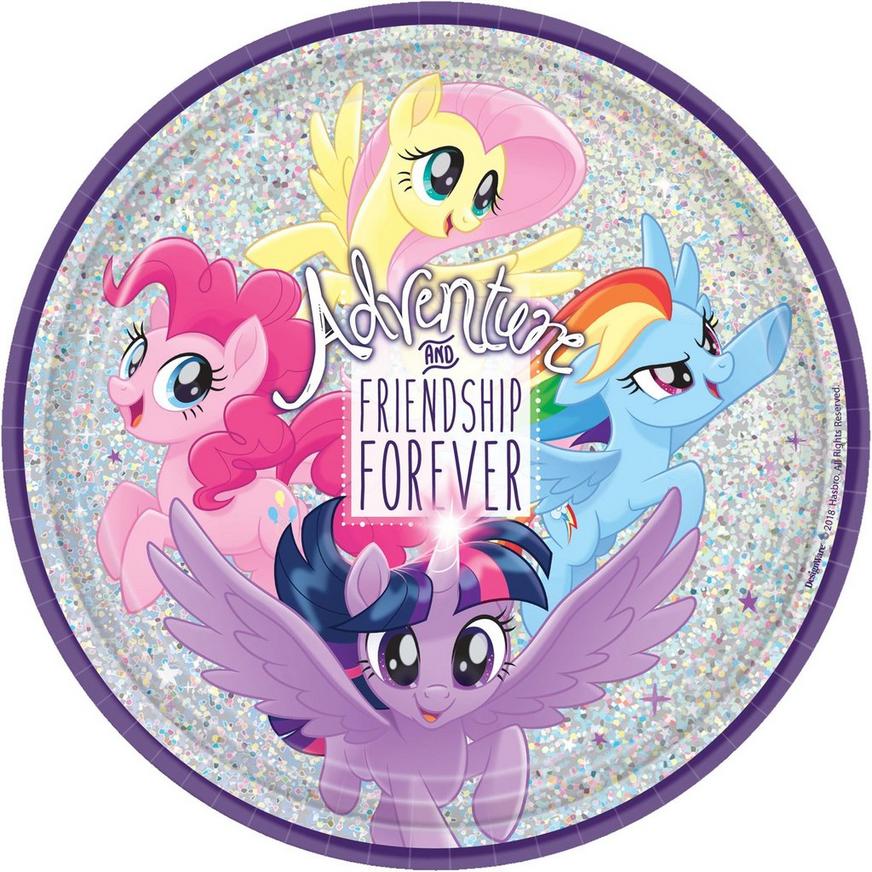 8 ~ Birthday Party Supplies Dinner MY LITTLE PONY the Movie LARGE PAPER PLATES 