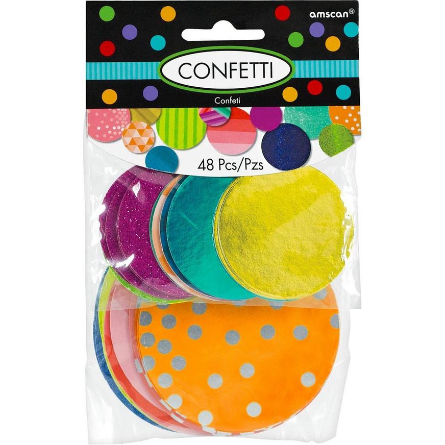 Giant Colorful Confetti Circles 48ct