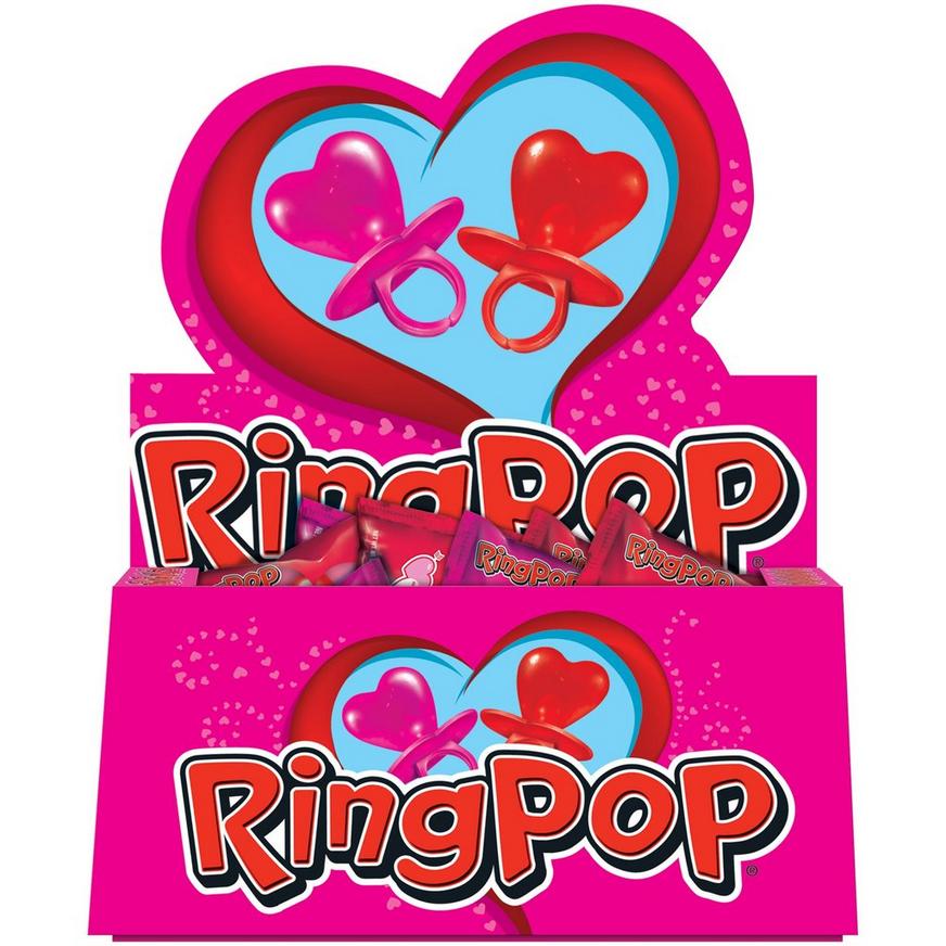 Heart-Shaped Valentine's Day Ring Pop®, 0.5oz - Cherry or Strawberry