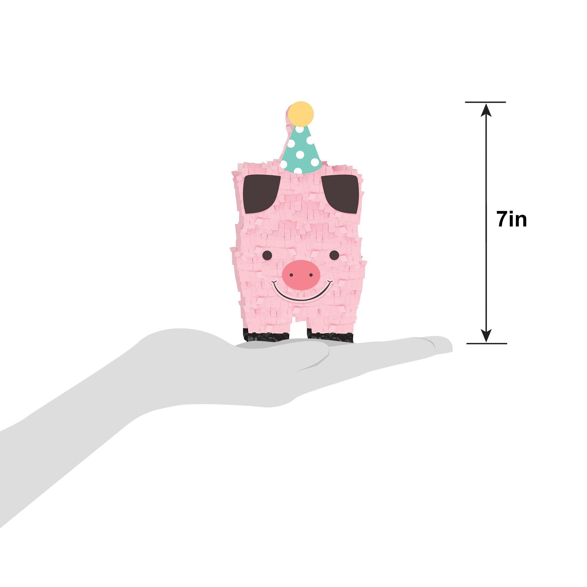 Mini Friendly Farm Pig Pinata Decoration