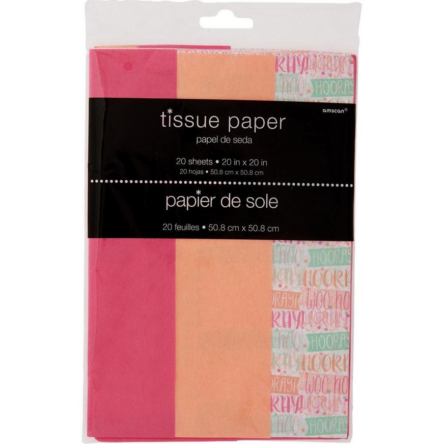 Pastel Hooray Tissue Paper 20ct