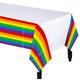 Rainbow Striped Table Cover