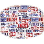 Patriotic Red, White & Blue 4th of July Sectional Platter