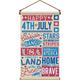 Patriotic Red, White & Blue 4th of July Canvas Sign