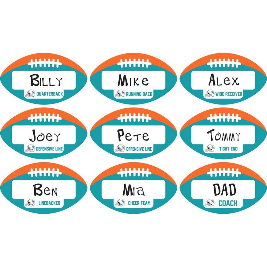 Miami Dolphins Place Cards 9ct
