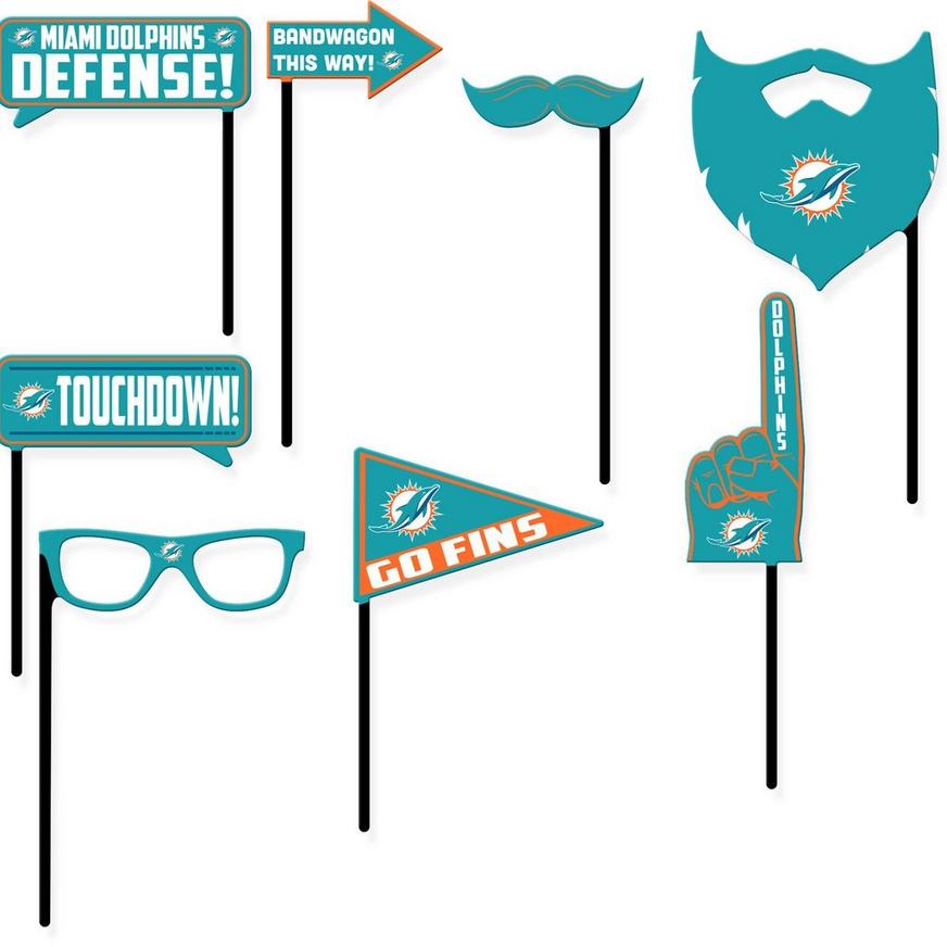 Miami Dolphins Photo Booth Props 9ct